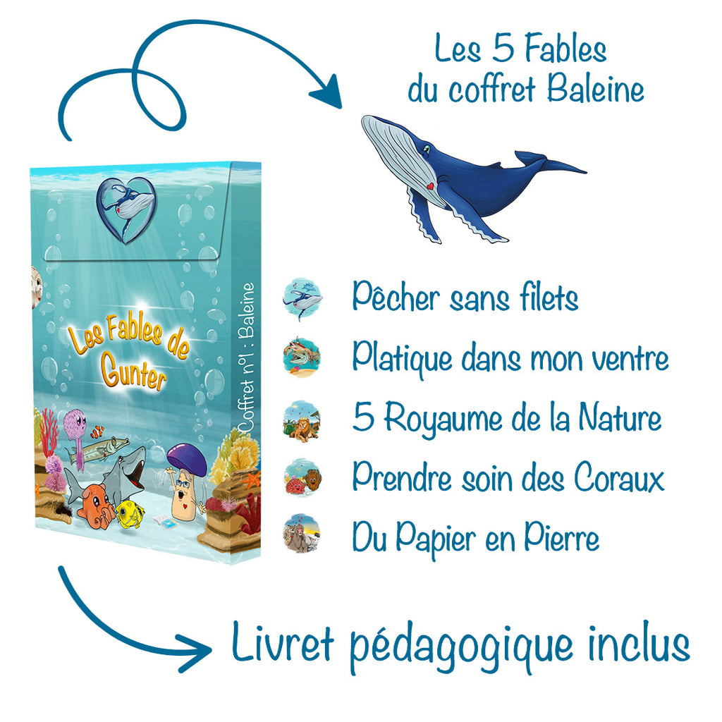 Pack de 2 coffrets éducatifs : Baleine & Lièvre