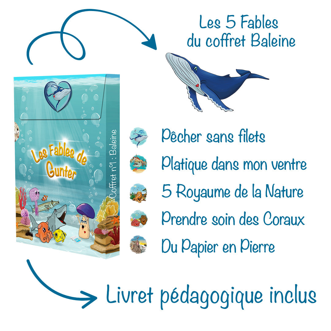 3 Coffrets éducatifs (Baleine, Lièvre, Hibou) + L’Économie Bleue 5.0